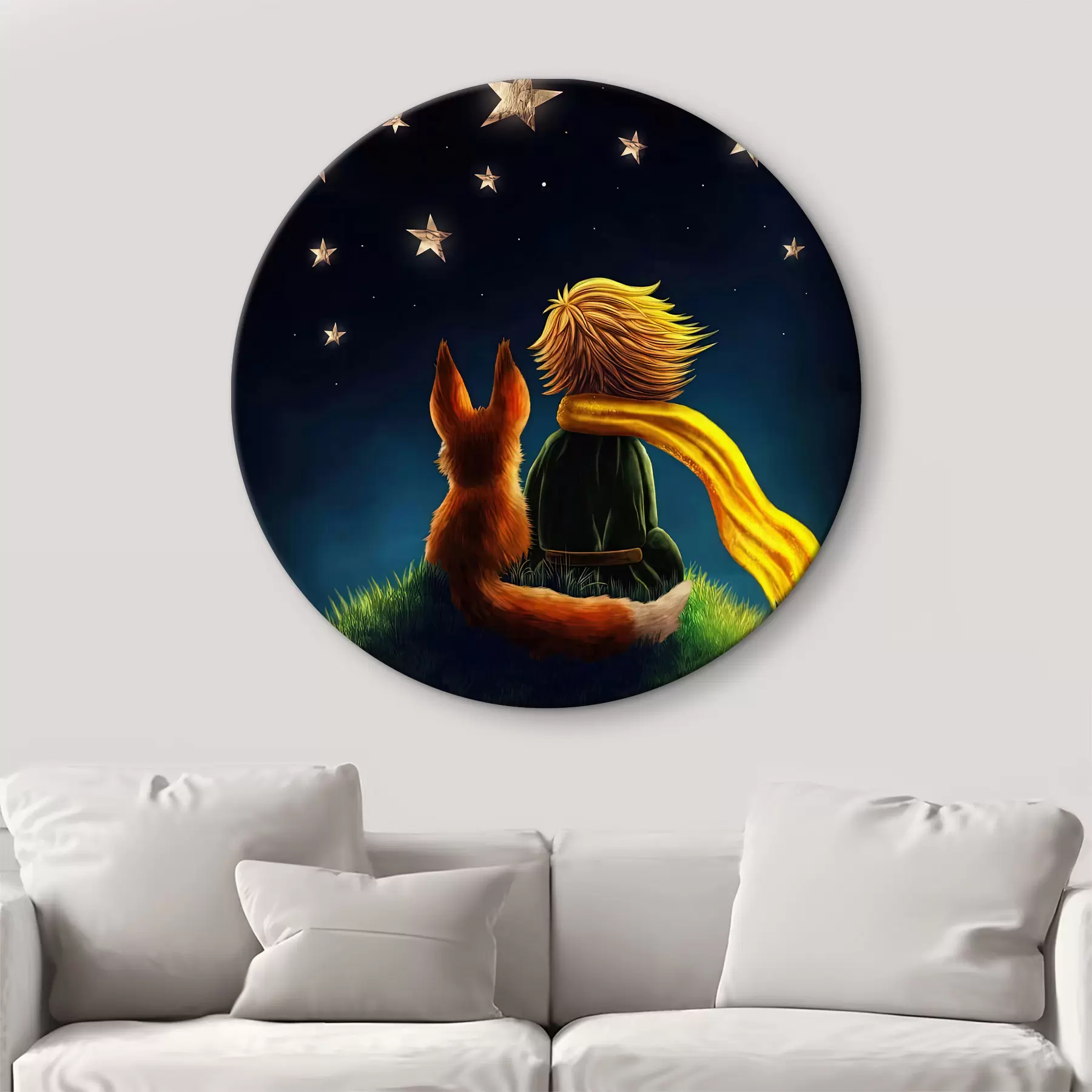 murales de pared Iluminación, organismo y gesto r15087