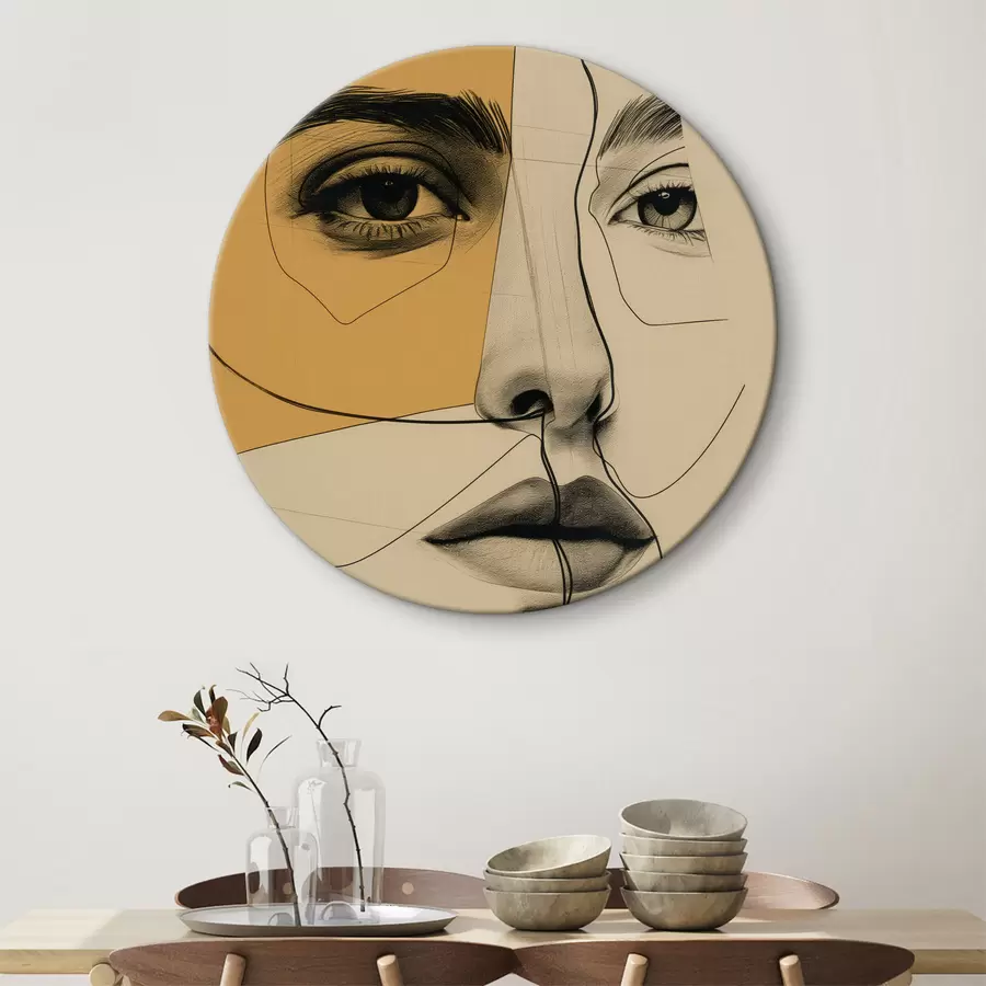 murales de pared Líneas, lápiz, abstracción, antigüedades, niña r39963