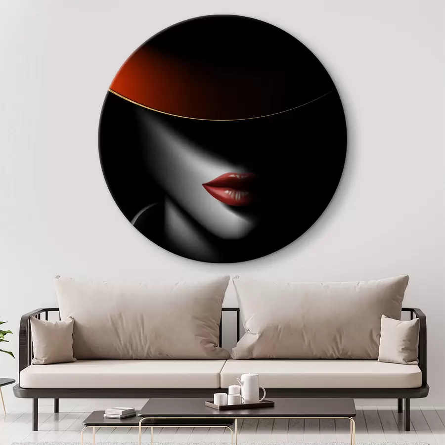 murales de pared Lip, fotografía con flash e hat r03483