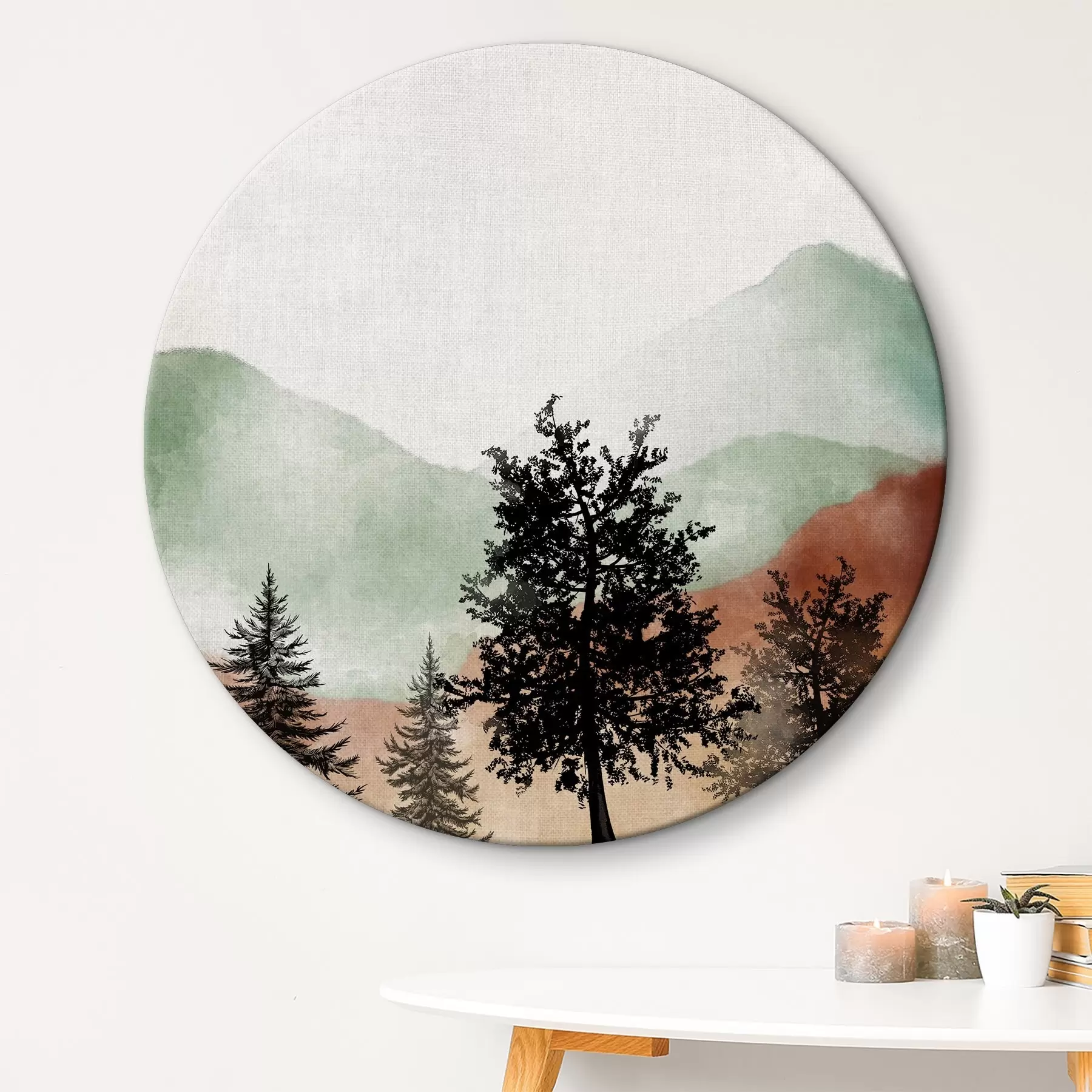 murales de pared Paisaje de montaña en acuarela r36592