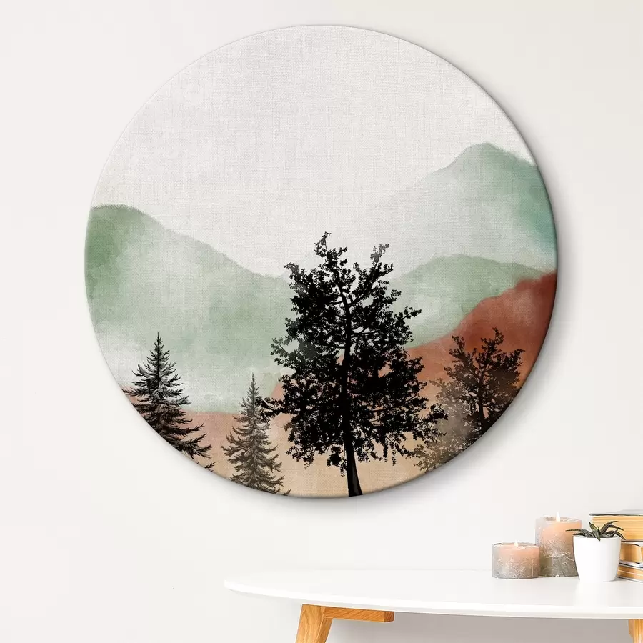 murales de pared Paisaje de montaña en acuarela r36592