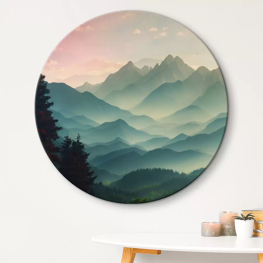 murales de pared Vista a la montaña al amanecer r39607