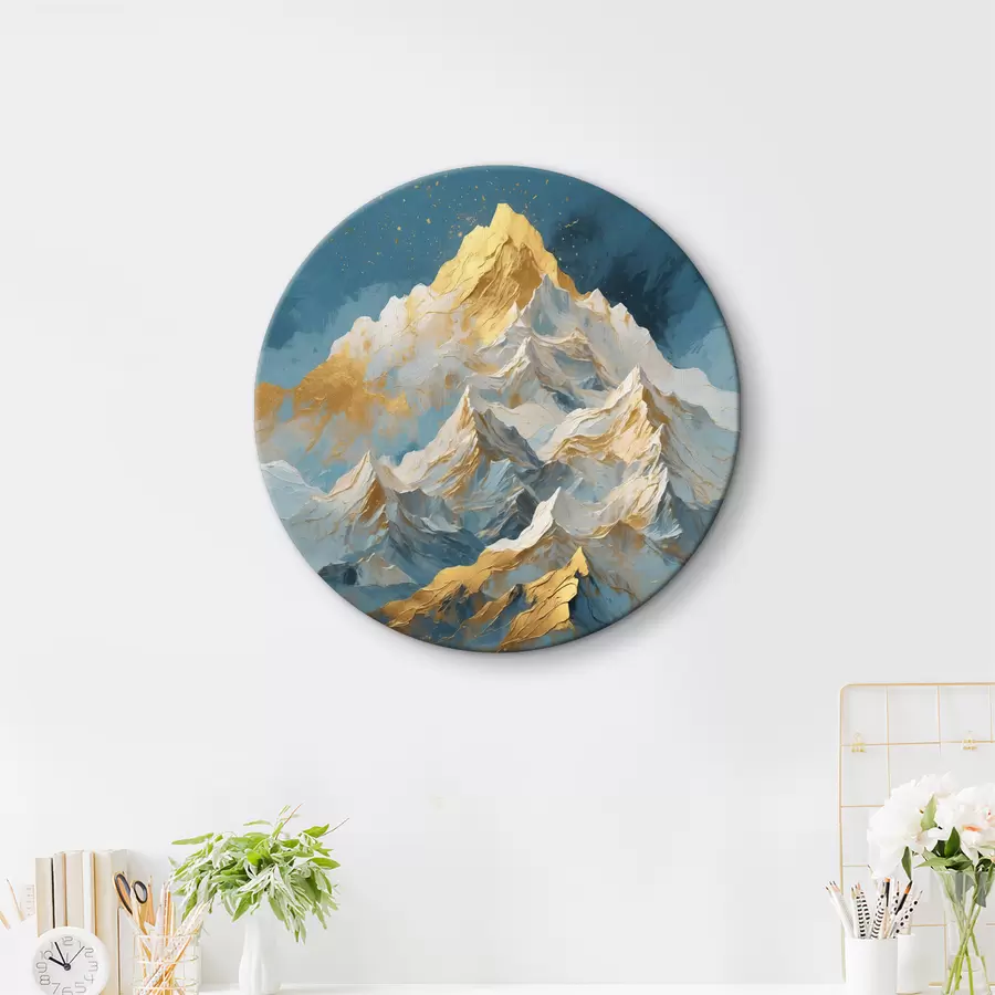 murales de pared montañas sobre fondo azul r40327