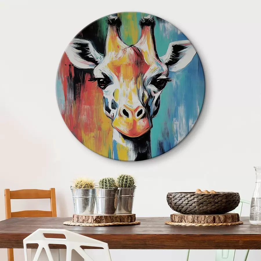 murales de pared Jirafa multicolor r40349