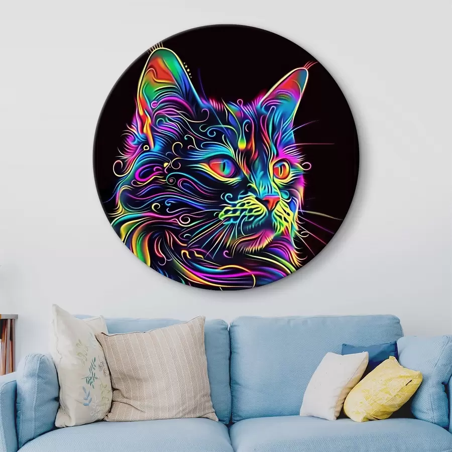 murales de pared gato multicolor r39311