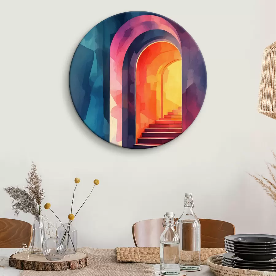 murales de pared Entrada multinivel en acuarela r39863