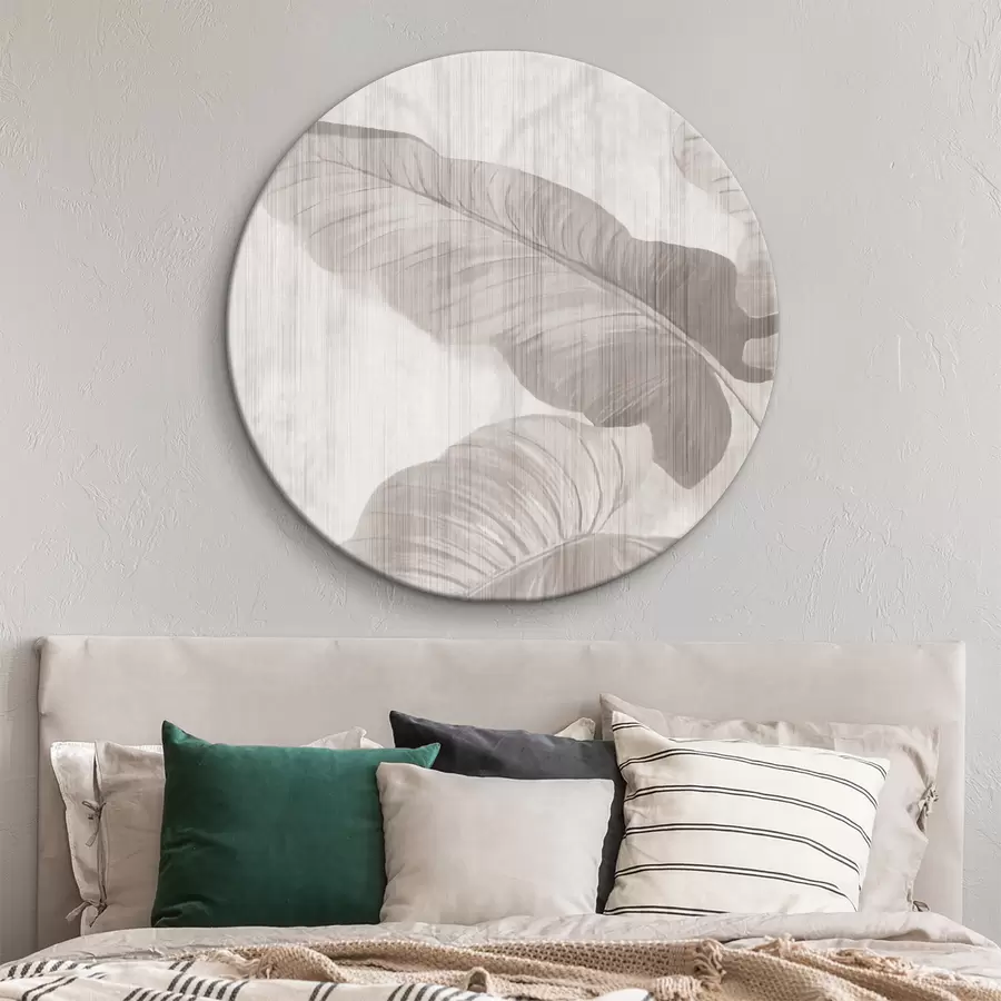 murales de pared Hojas de plátano silenciadas en texturas suaves r35850