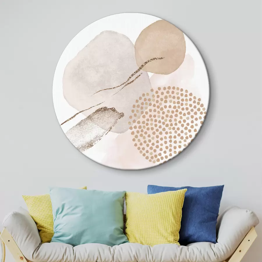 murales de pared Abstracto neutro con toques de puntos r35990