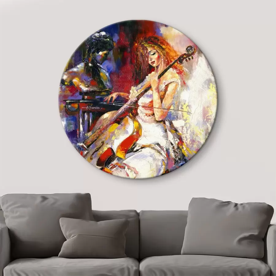 murales de pared Pintura, pintura artística e instrumento musical r16795