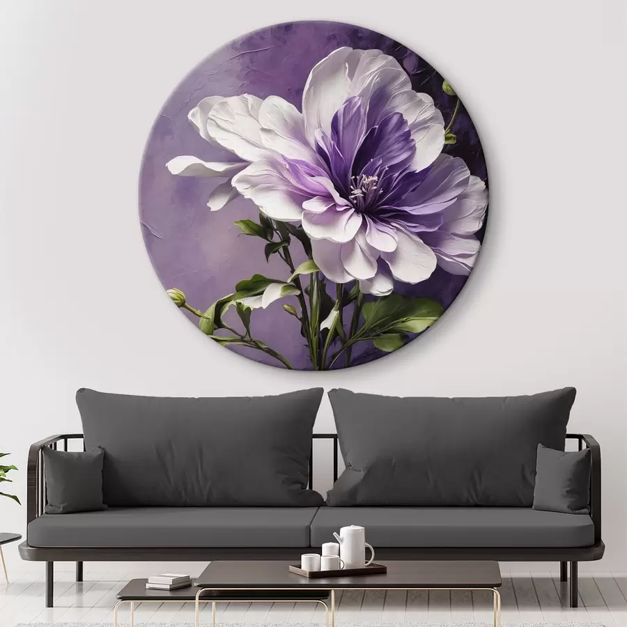 murales de pared Flores de color púrpura sobre fondo púrpura r39368