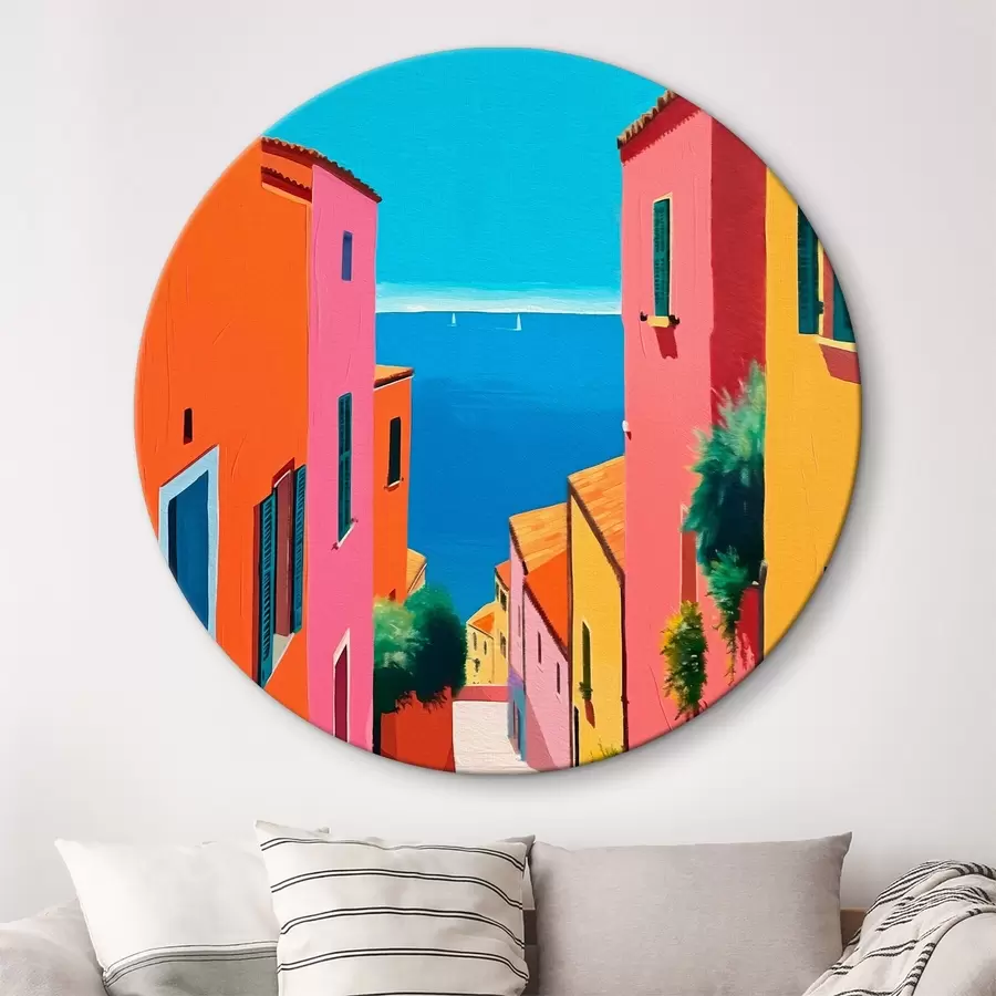 murales de pared Vista al mar y calle luminosa r39579