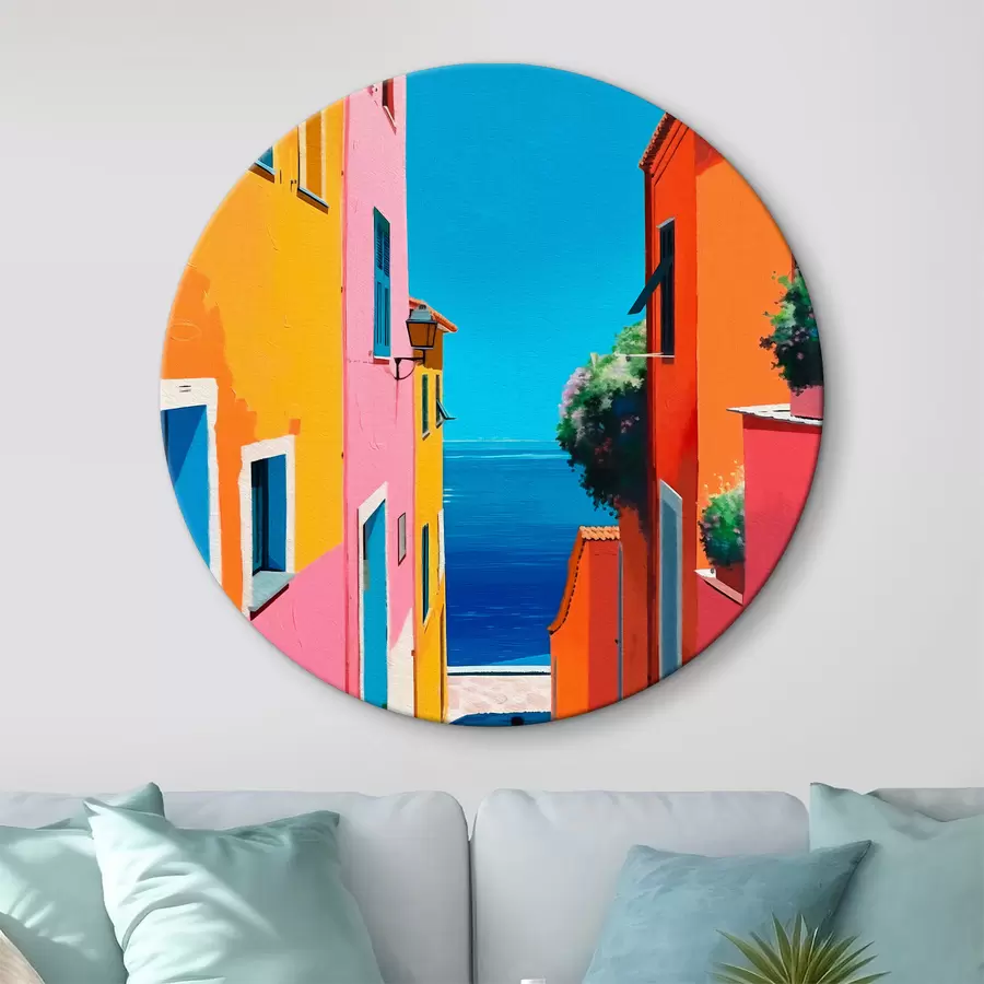 murales de pared Vista al mar y calle luminosa r39582