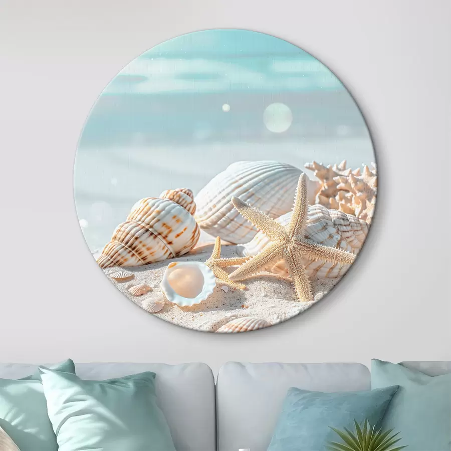 murales de pared Conchas en la arena r39221