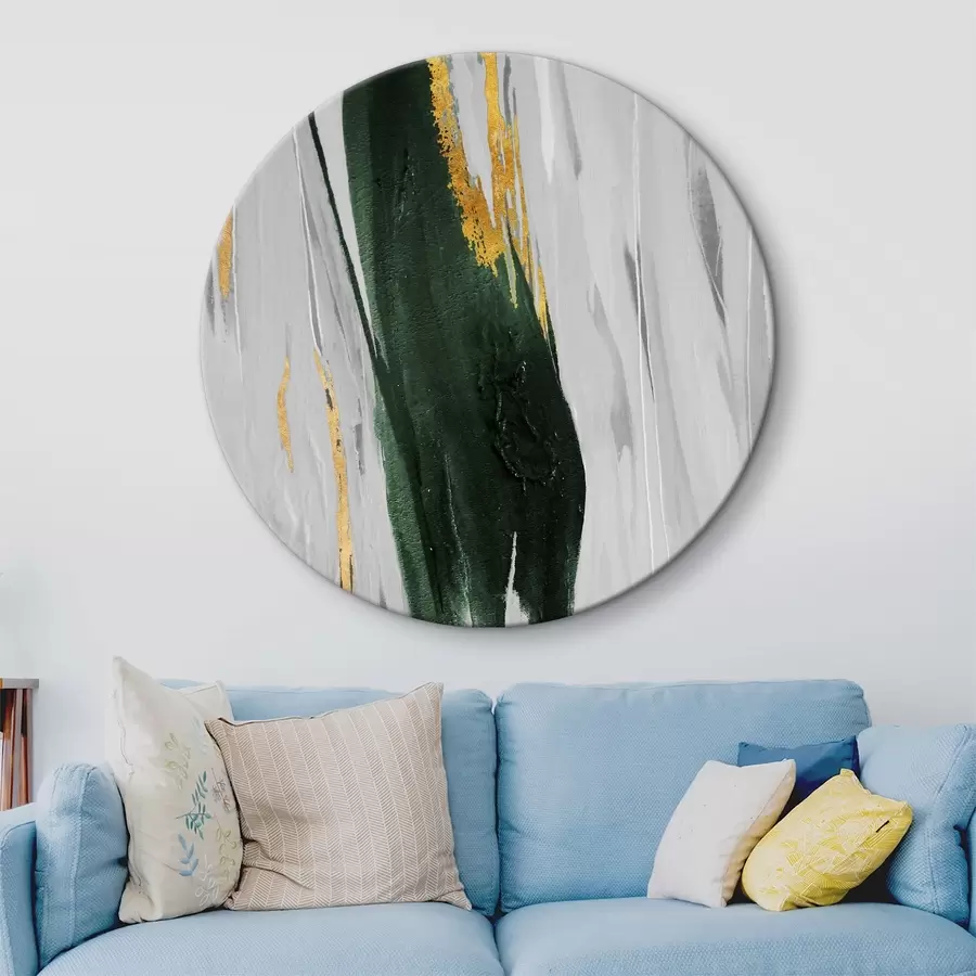 murales de pared Manchas de pintura amarilla, blanca y verde r03993