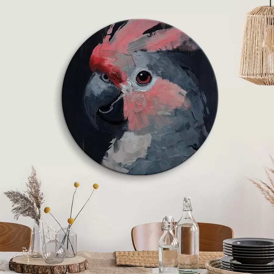 murales de pared El loro está pintado con acrílico r40266