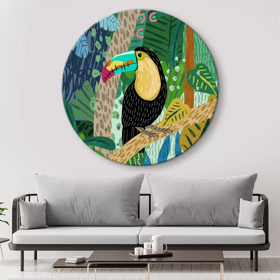 murales de pared Tucán en la selva r36595
