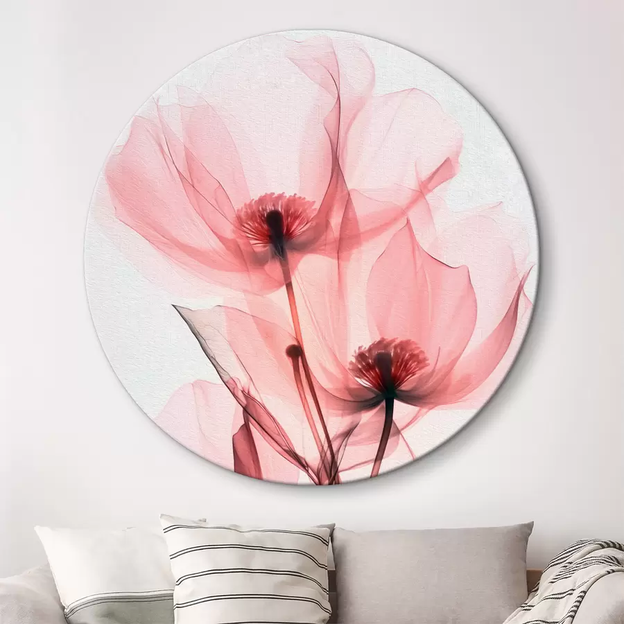 murales de pared Flores rosas transparentes nueva tendencia r39574