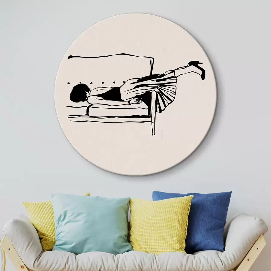 murales de pared Chica de moda estilo boho arte contemporáneo r37422