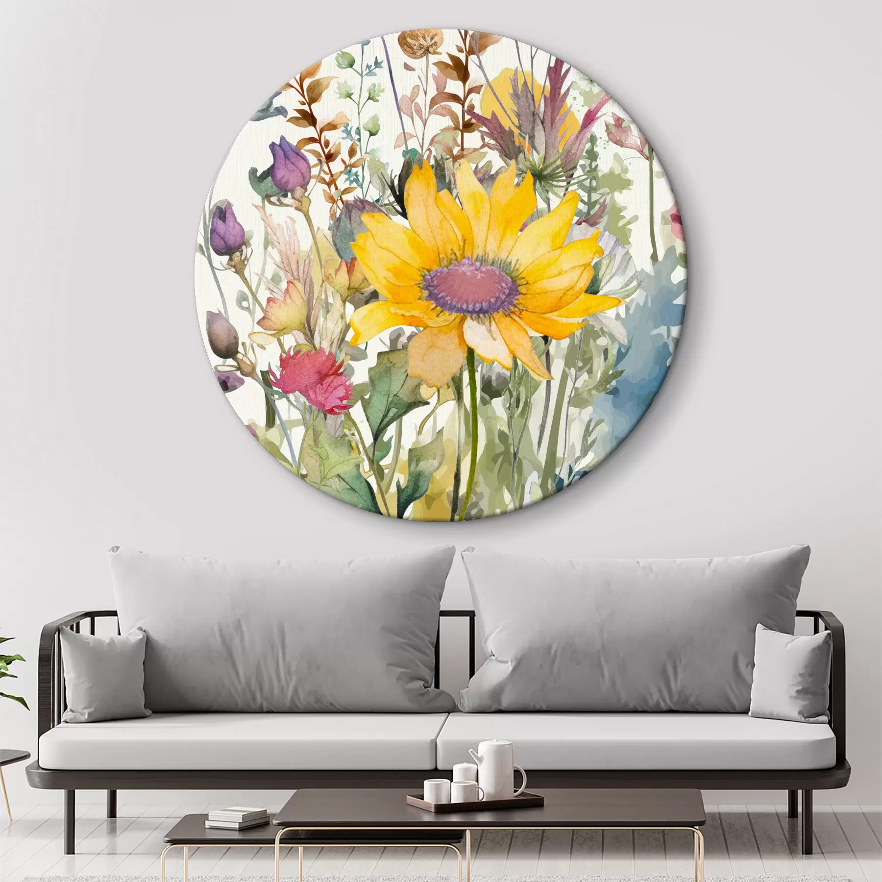 murales de pared Flores silvestres de acuarela r39339