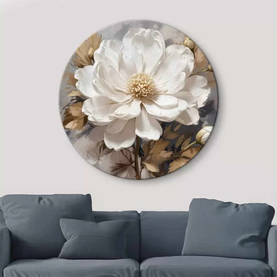 murales de pared Flor blanca con tallo r39166