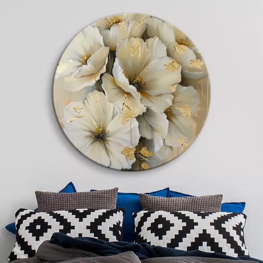 murales de pared Flores blancas r39555