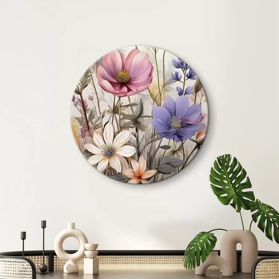 murales de pared flores silvestres, arreglo floral r40423