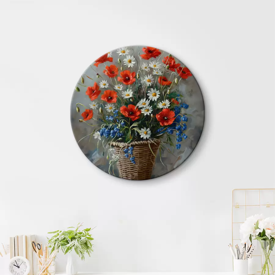 murales de pared Se dibujan flores silvestres r40259