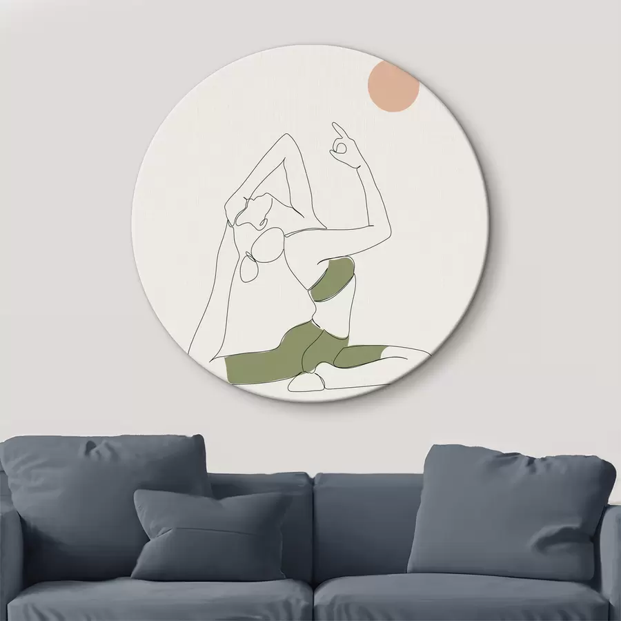 murales de pared Postura de Yoga para Chicas Asana de la Paloma r37986