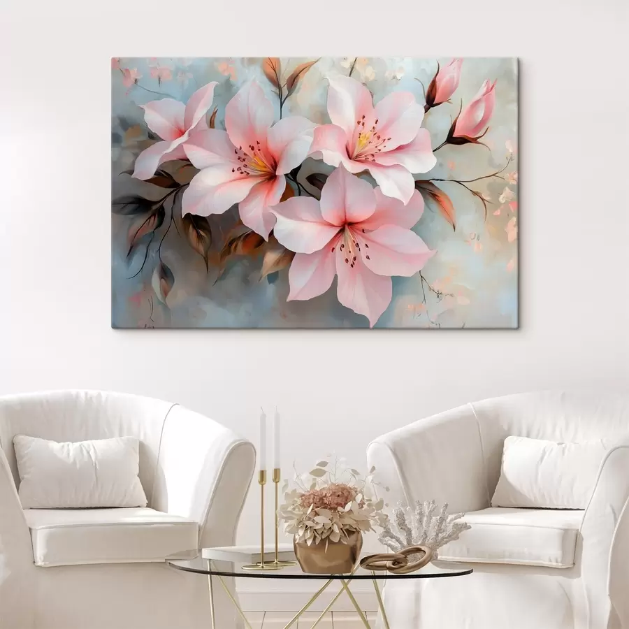 murales de pared delicadas flores rosas s42010