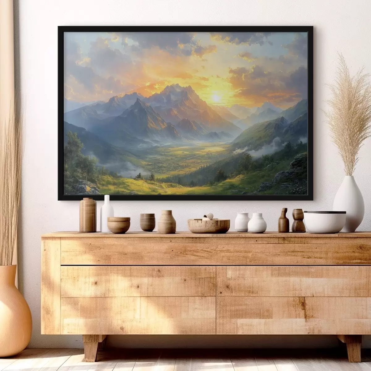 Poster amanecer en las montañas f42004