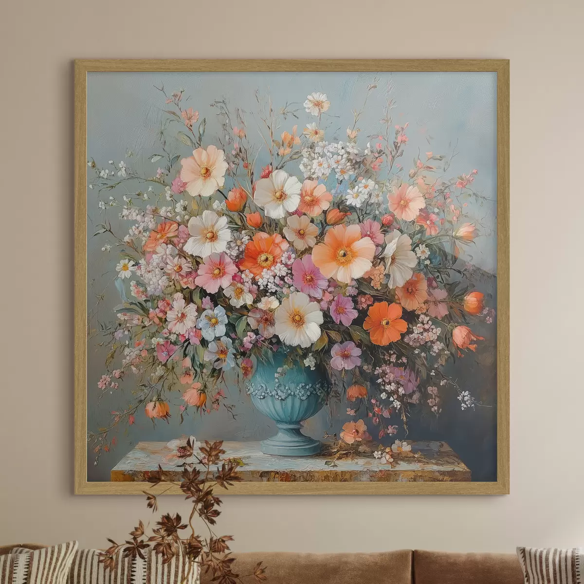 Poster flores silvestres brillantes en un jarrón f42022
