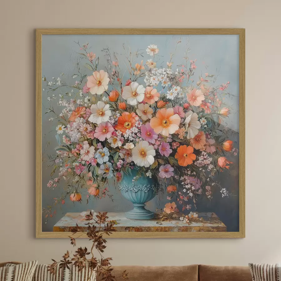 murales de pared flores silvestres brillantes en un jarrón f42022