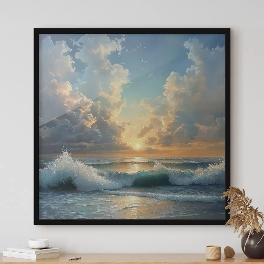 murales de pared mar al amanecer f42025