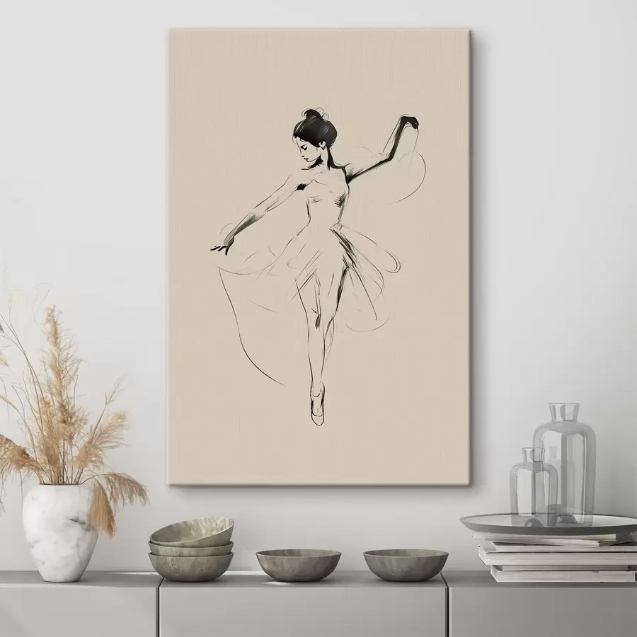 murales de pared Chica bailando minimalismo s42029