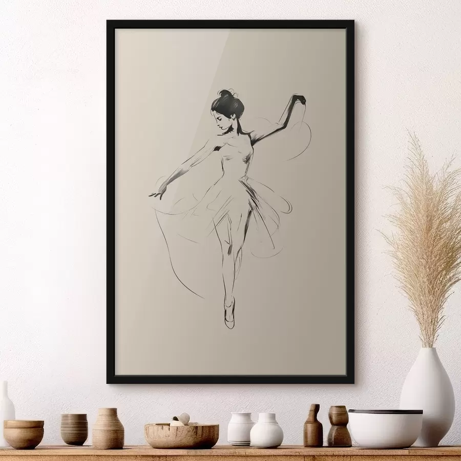 murales de pared Chica bailando minimalismo f42029