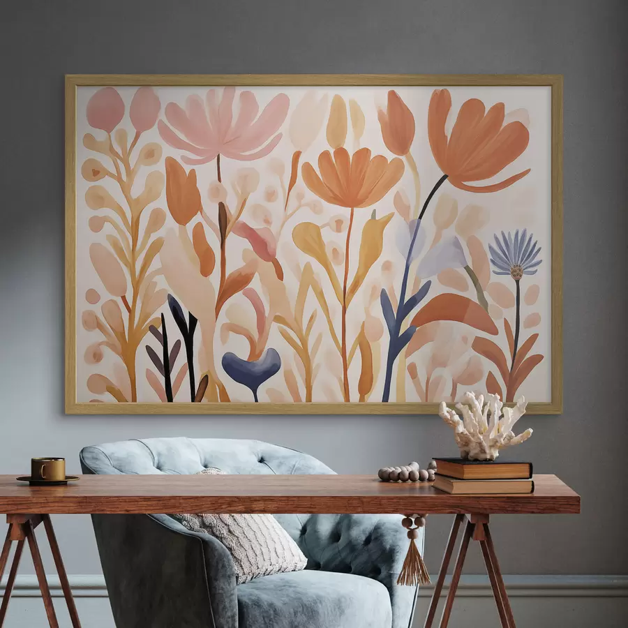 murales de pared Plantas y flores abstractas f42034