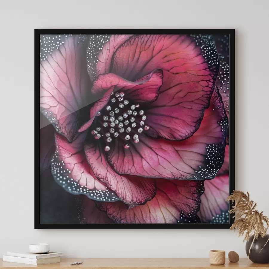 murales de pared Una lujosa begonia en tonos rojos y rosas f41977