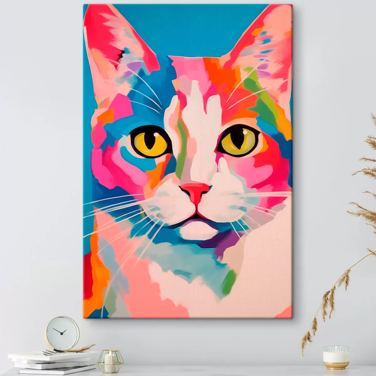 murales de pared Gato de colores s41793