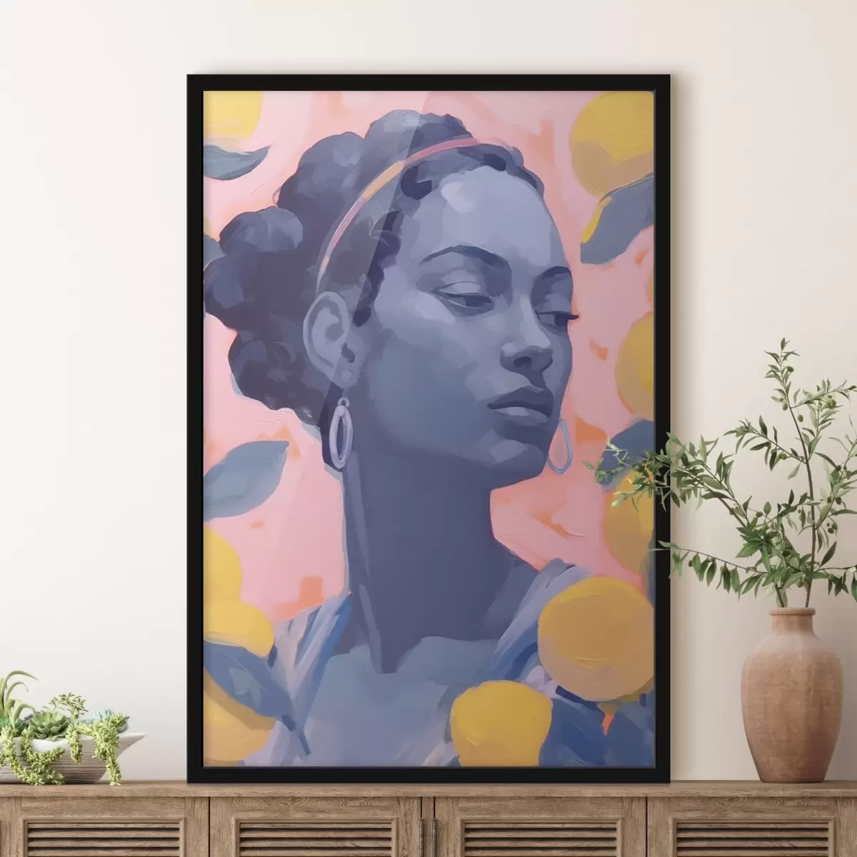 Poster Chica y limones f41789