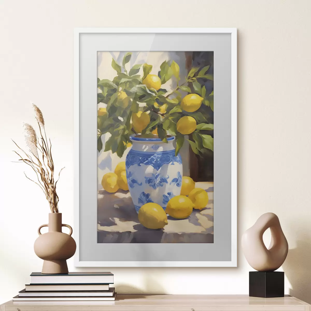 Poster Jarrón y limones f41790