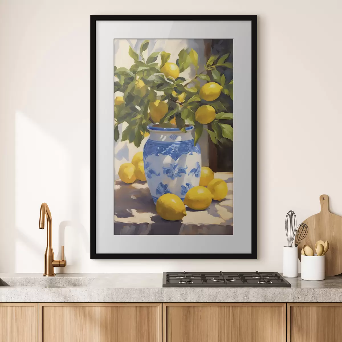 Poster Jarrón y limones f41790