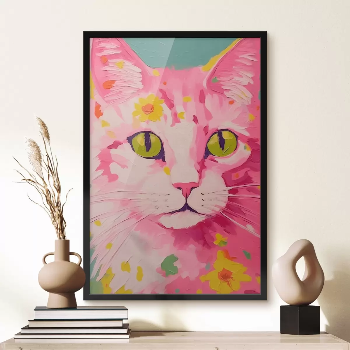 Poster Gato rosa f41792