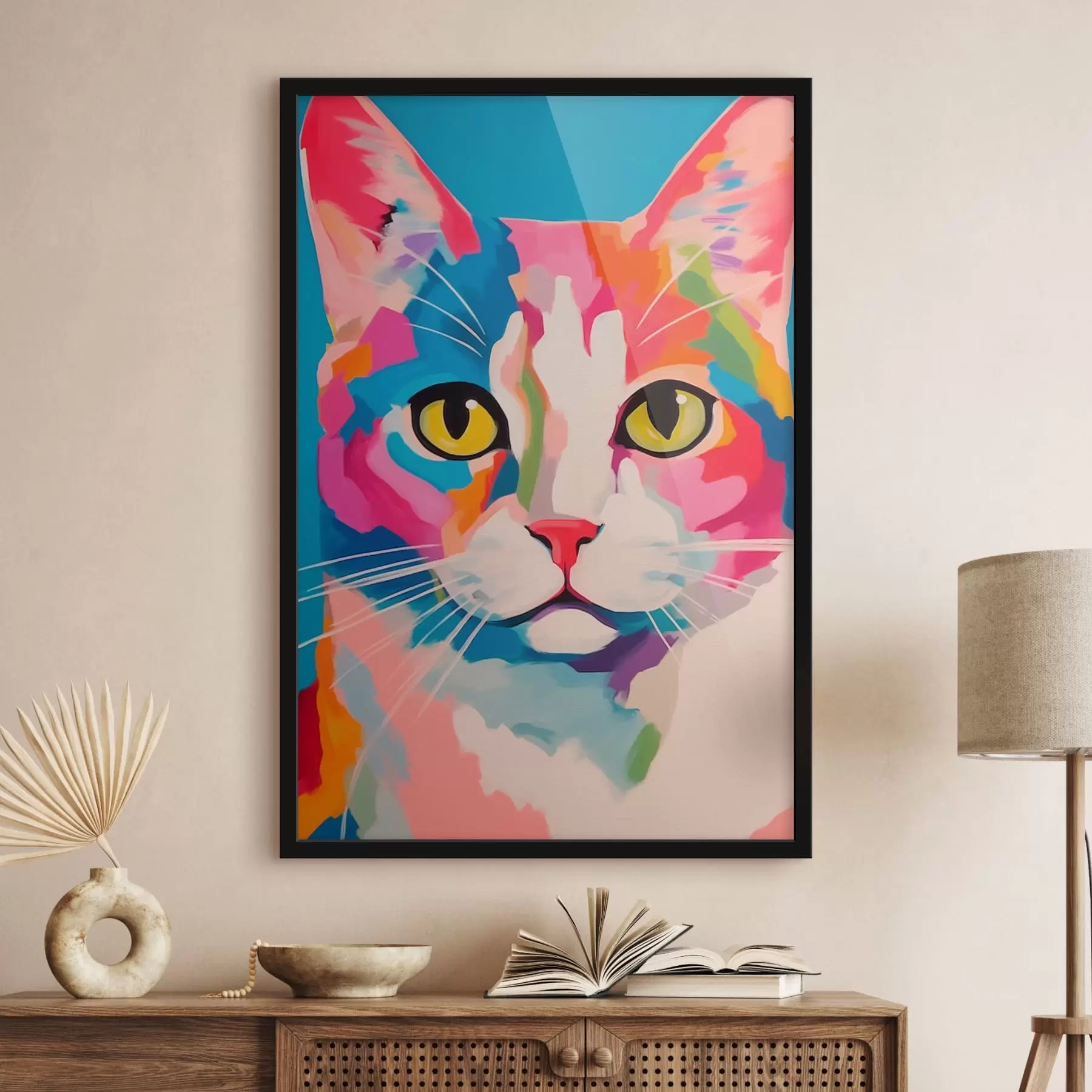 murales de pared Gato de colores f41793