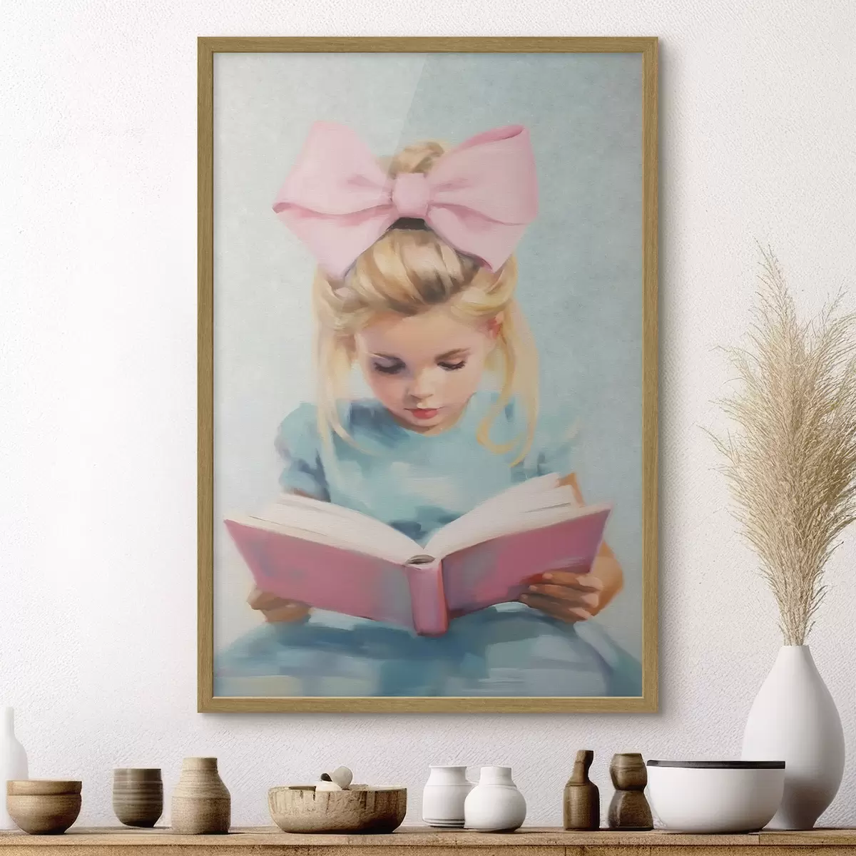 Poster Niña y libro f41800