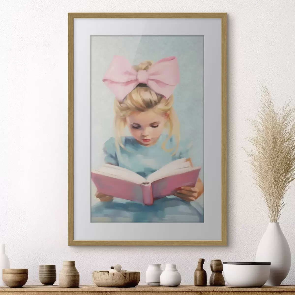 Poster Niña y libro f41800
