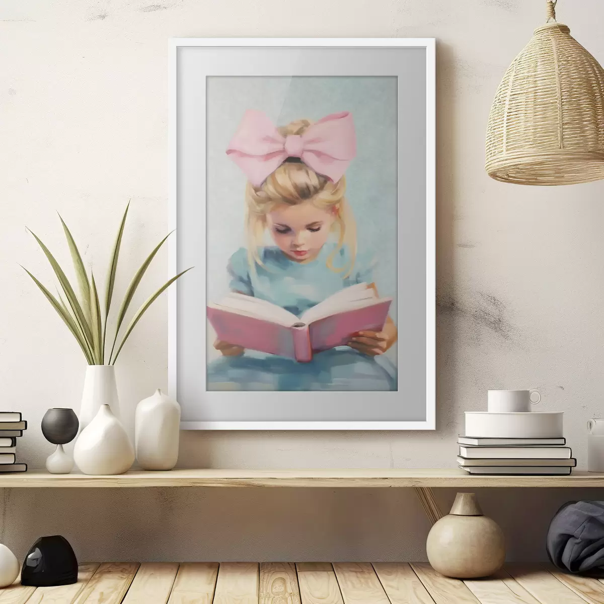 Poster Niña y libro f41800
