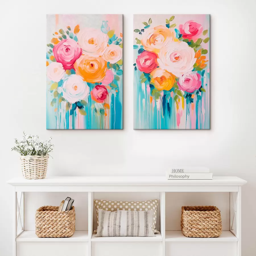 murales de pared Flores coloridas m00394