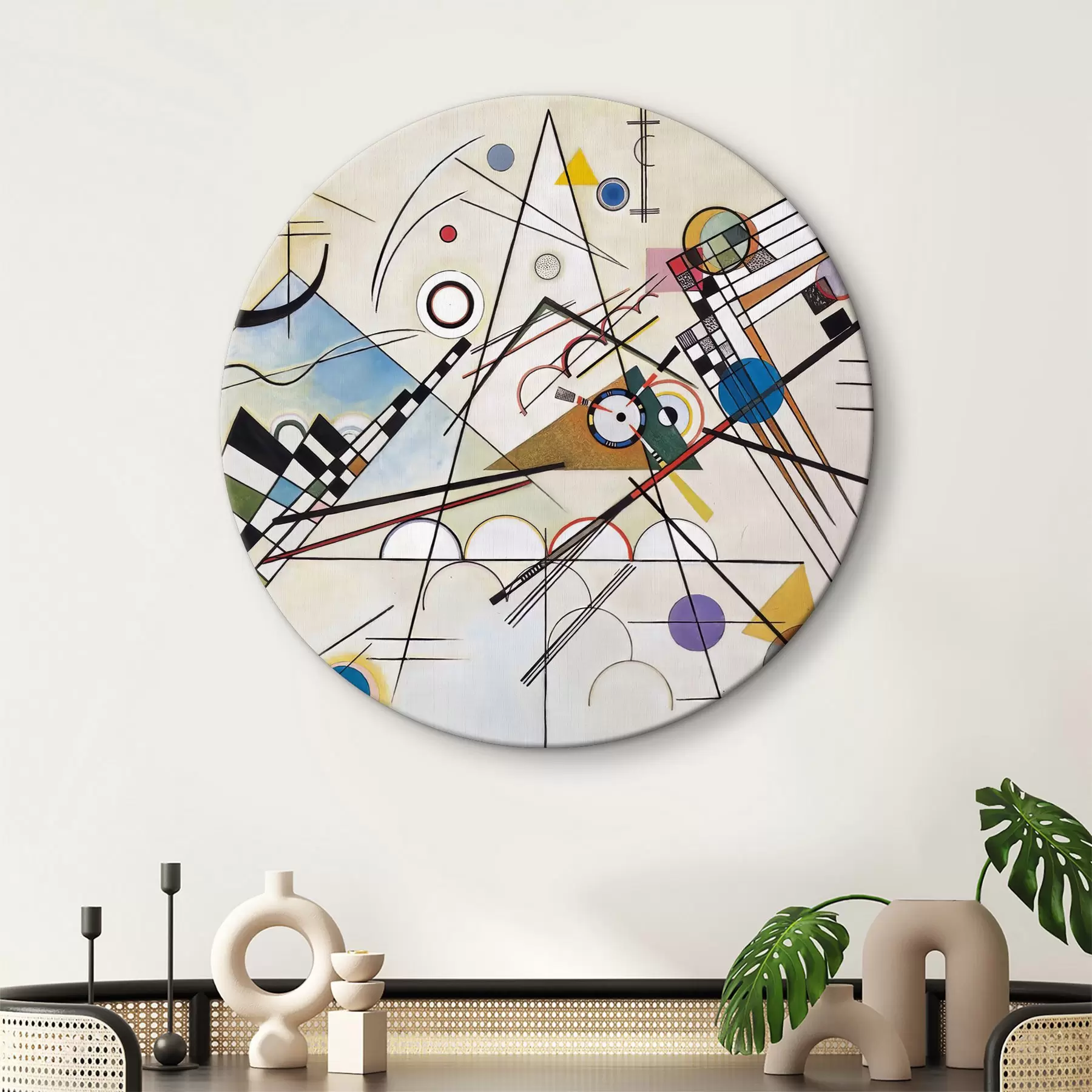 murales de pared Triángulo, fuente y arte r01030