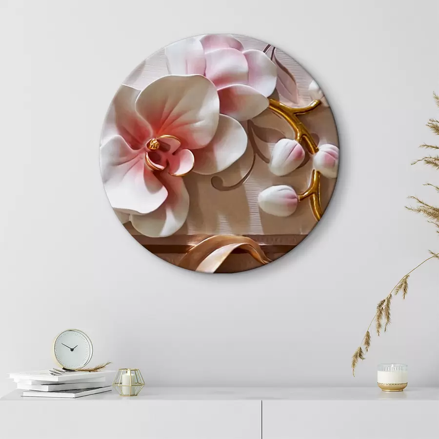 murales de pared Orquídeas con tallos dorados r03264