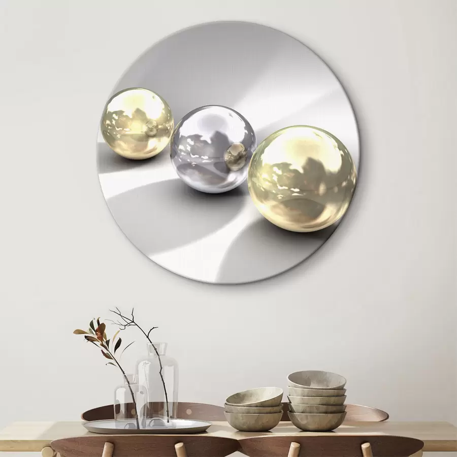 murales de pared Material natural, ámbar y plata r04617